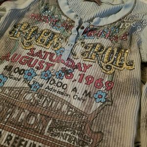 Rock n roll 3/4 sleeve shirt